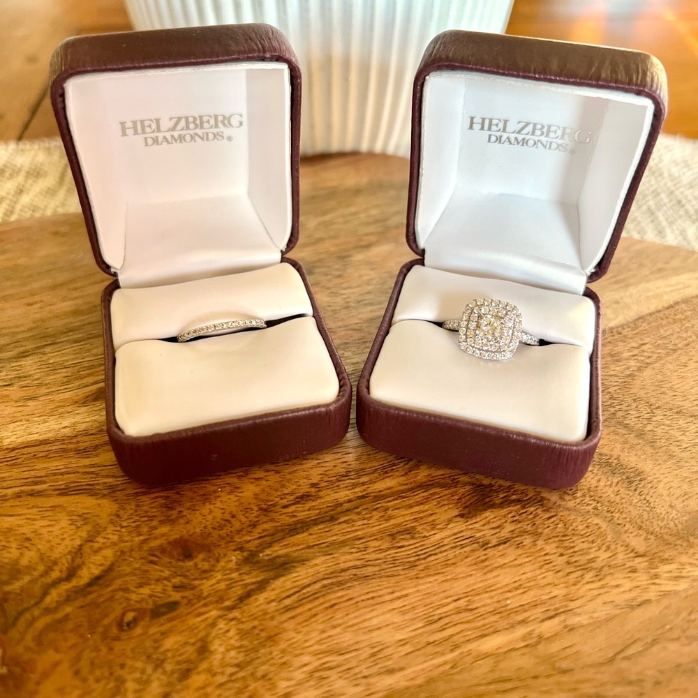 Helzberg Diamonds White Gold 10k Bridal Ring Set